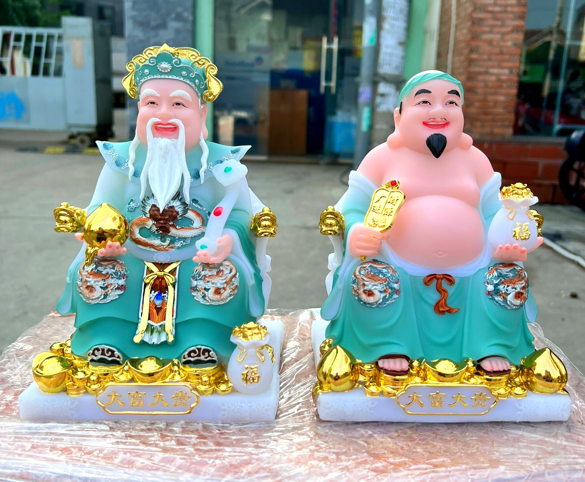 Tượng Thần Tài Thổ Địa Đá Nhập Khẩu 8inch