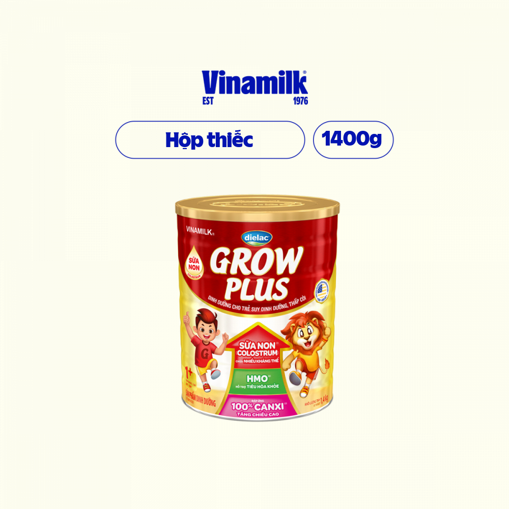 Sữa bột Dielac Grow Plus 1+ - Hộp thiếc 1400g
