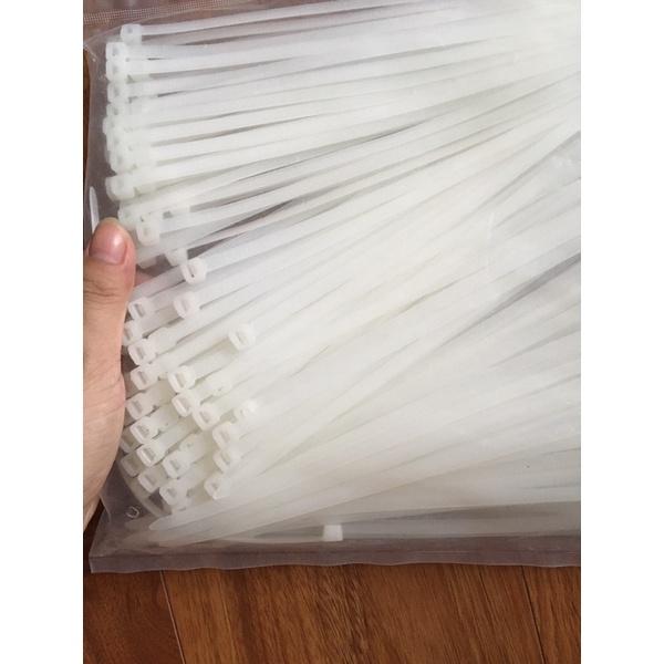 Túi 250 sợi dây rút nhựa, dây thít, Lạt nhựa 20cm bản to dày