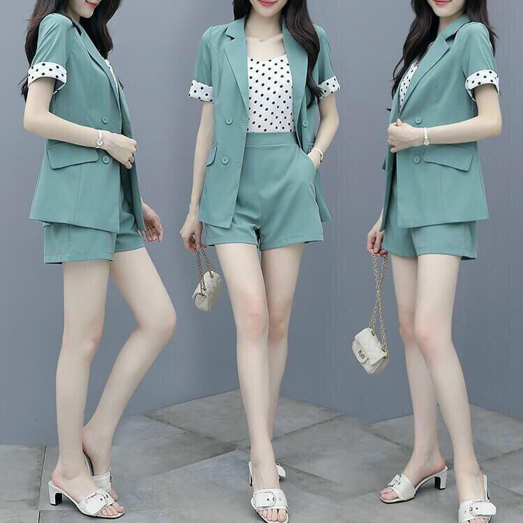 BỘ ĐỒ VEST TAY NGẮN KÈM ÁO THUN XINH XẮN - KS270546