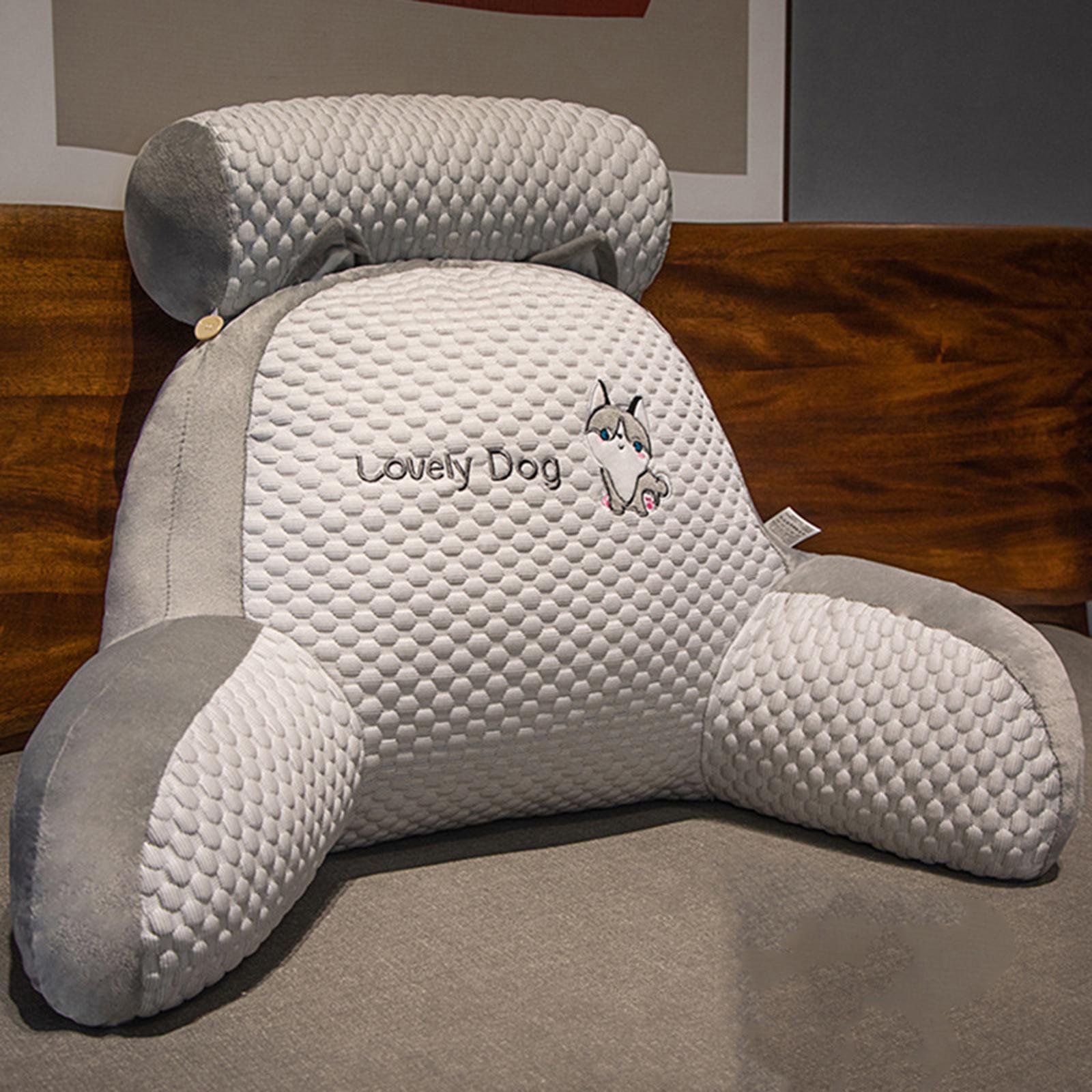 Pillow Washable Embroidery Waist Rest Cushion for Bedroom Sofa Office