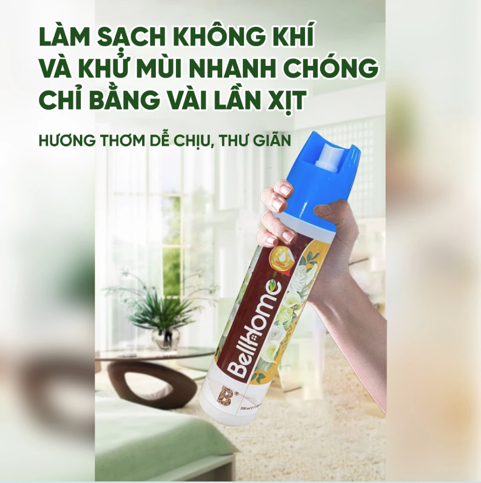 Xịt Thơm Phòng Bell Home Hương Phu Thê Xanh