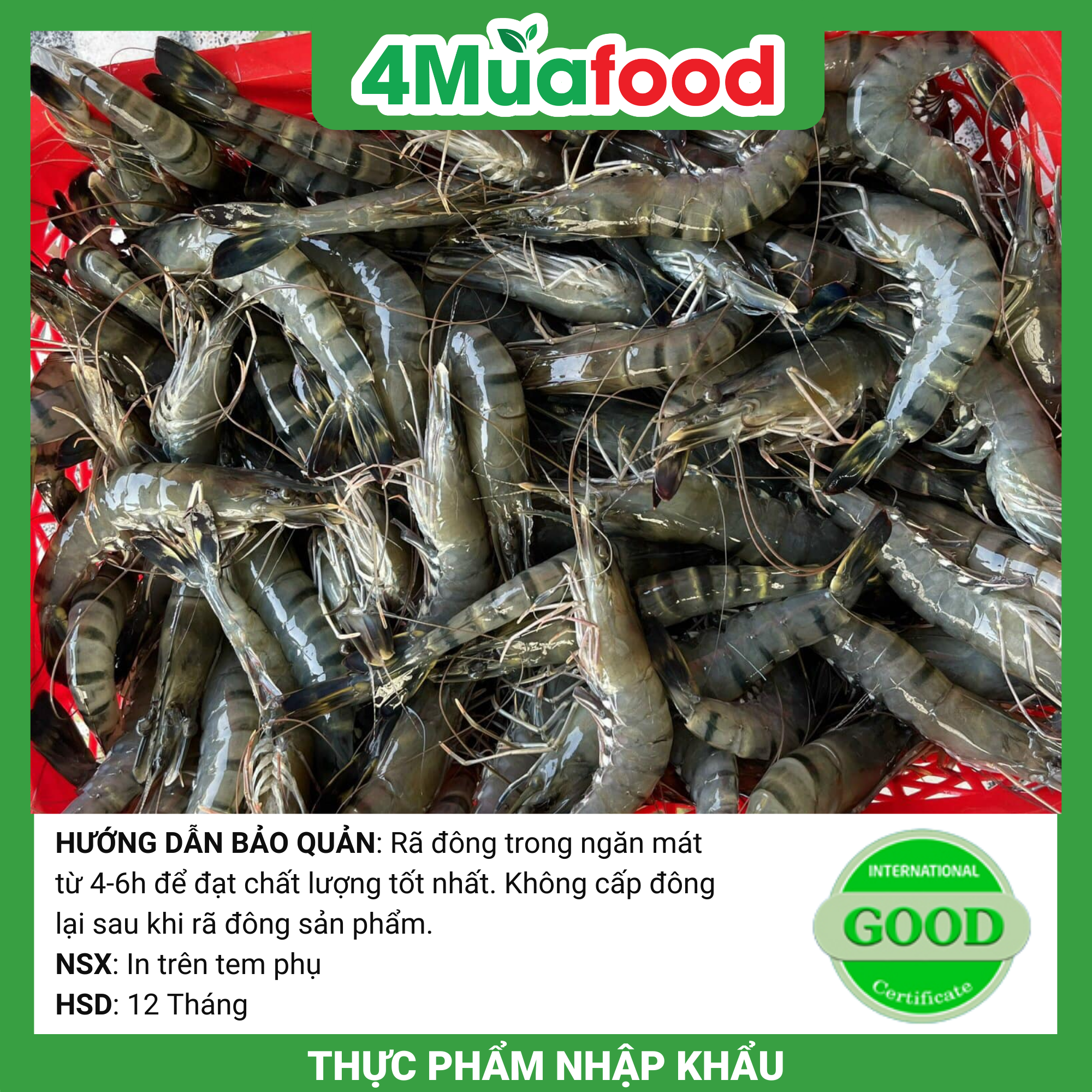 - Tôm sú size 30 - hộp 1kg