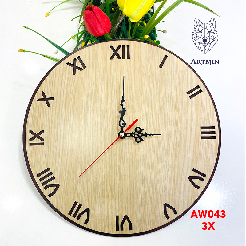 AW043 - Đồng Hồ Gỗ Decor Cổ Điển – Đồng Hồ Treo Tường Trang Trí Chất 2023
