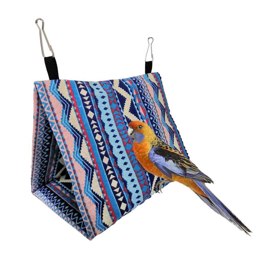 Bird Hammock Hanging Nest Hut Cage for Parakeet Cockatiel Canary Cockatoo A