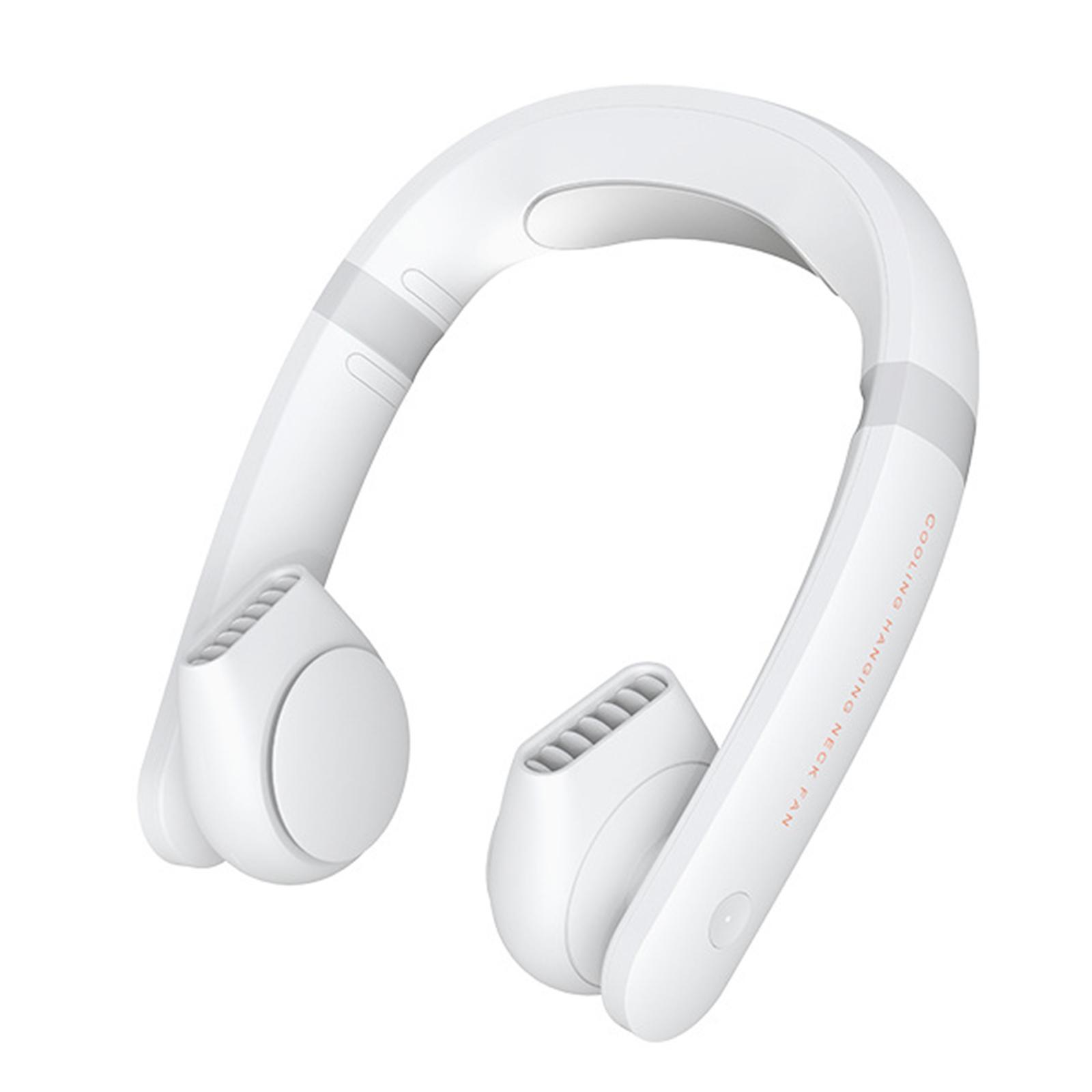 Portable USB Rechargeable Neckband Cooling Fan Neck Hanging Fan With Headset