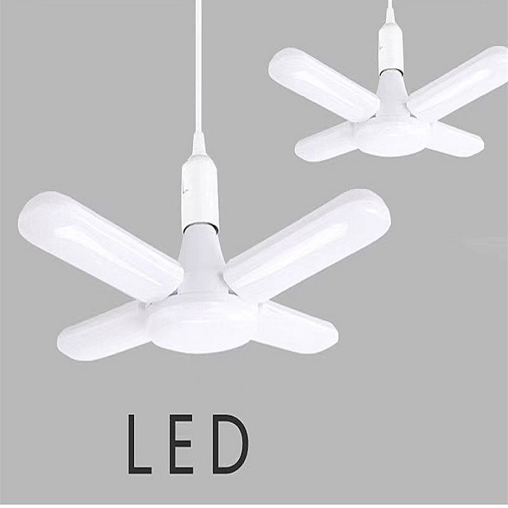Bóng Đèn LED 4 Cánh Quạt Phát Sáng Siêu Sáng - Siêu Tiết Kiệm Điện 60W / Đui đèn xoáy E27 Tiết Kiệm 50%- 70% Điện Năng Tiêu Thụ