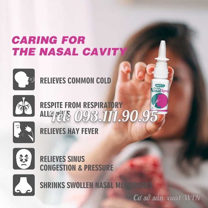 Dứt điểm viêm xoang, viêm mũi dị ứng, viêm mũi mãn tính, thông hốc xoang với chai xịt mũi Nasal Spray xuất xứ Nhật Bản loại 30 ml – Mã số 1215