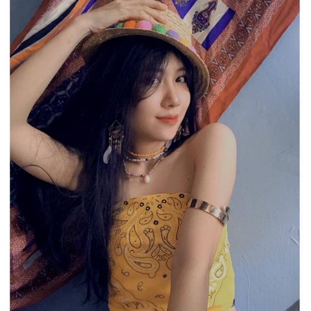 Vòng cổ hạt màu sắc phong cách vintage