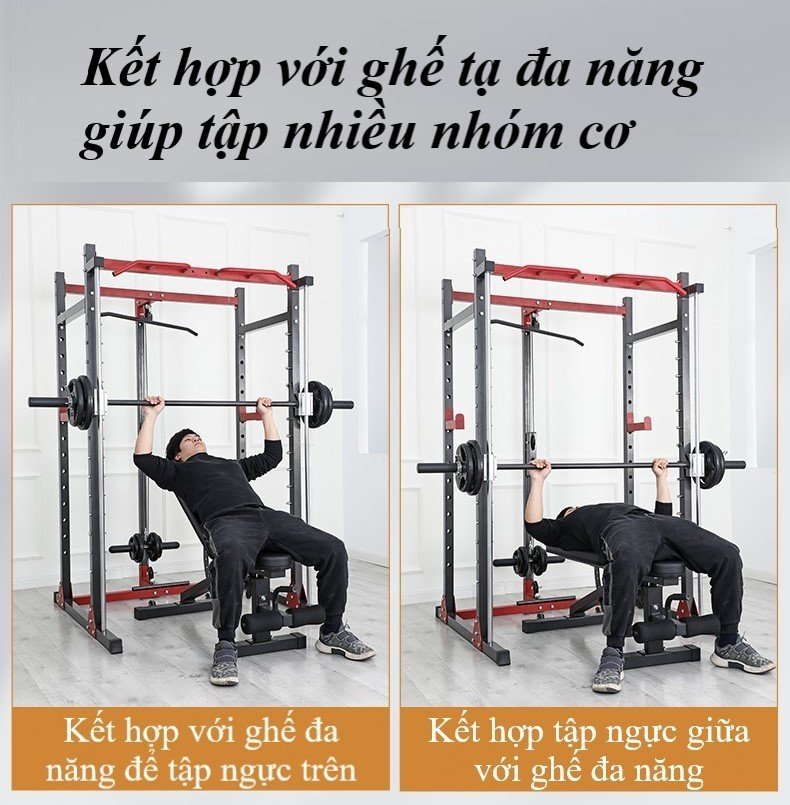 Giàn tạ đa năng FEIERDUN-G04 + kèm ghế ( chưa bao gồm bánh tạ)