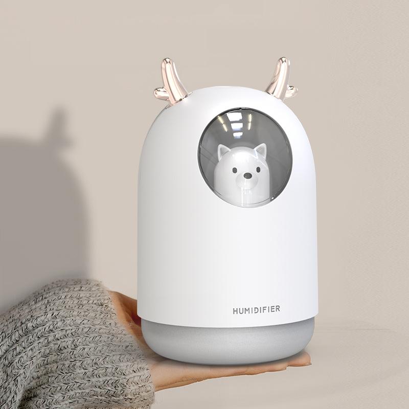Máy Tạo Độ Ẩm Không Khí Ô Tô Umidificador Siêu Im Lặng Difusor Cổng Usb Humidificador Phụ Kiện Ô Tô Đèn LED Ban Đêm Đèn Máy Lọc Không Khí