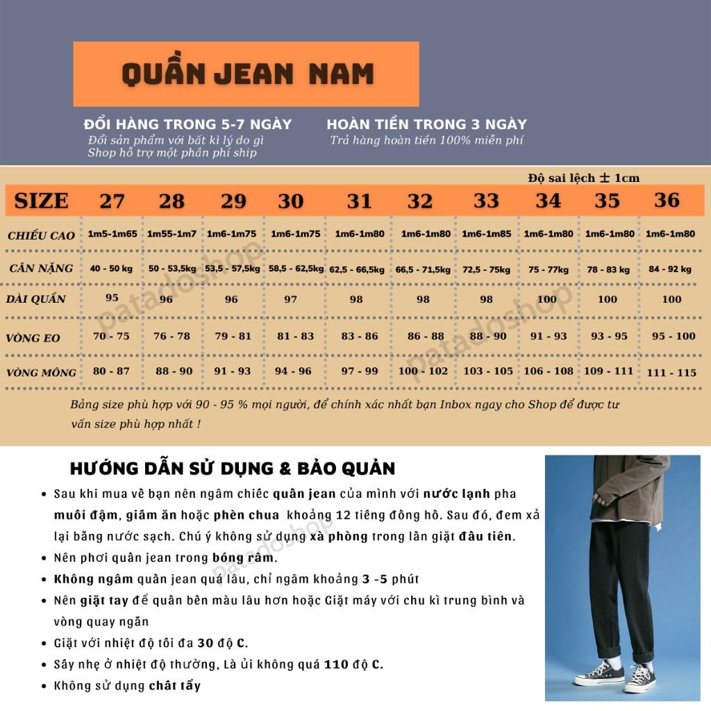 Quần jean nam đen quần baggy ống suông rộng style hàn quốc - PATADOSHOP Hottrend 2022