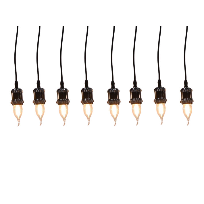 Bộ 8 dây đèn thả cổ điển bóng Led Edison hình nến C35 4W