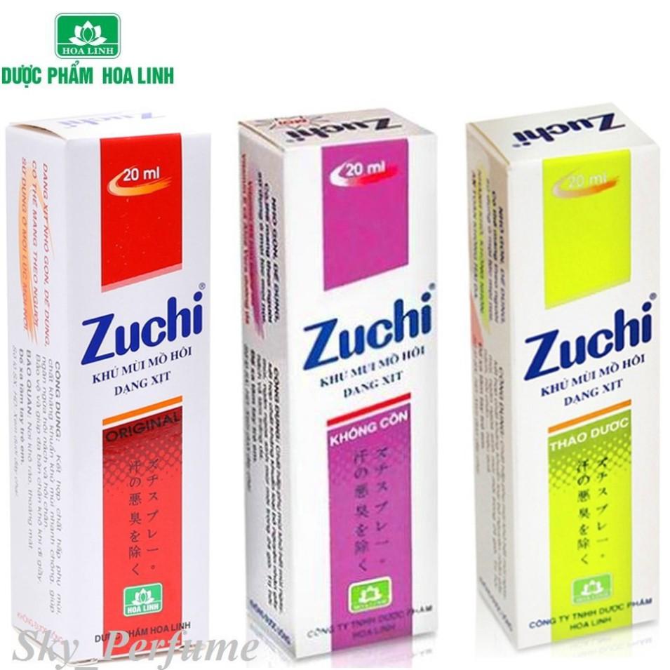 Xịt khử mùi mồ hôi Zuchi thảo dược (20ml) không gây kích ứng da - XZ1 01