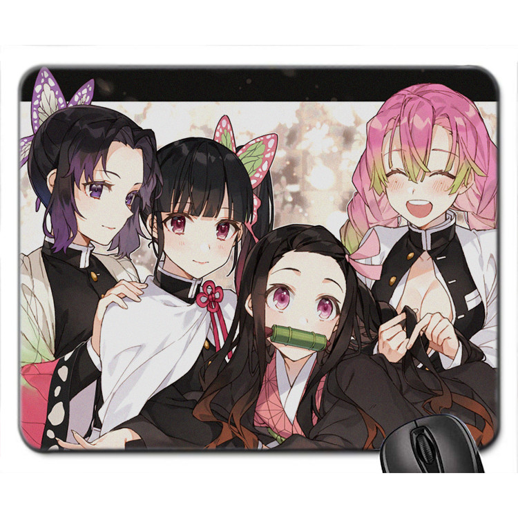 Mouse pad , miếng Lót chuột máy tính, đồ di chuột máy tính hình Anime Kimetsu no Yaiba - Demon Slayer - Lưỡi gươm Diệt Quỷ