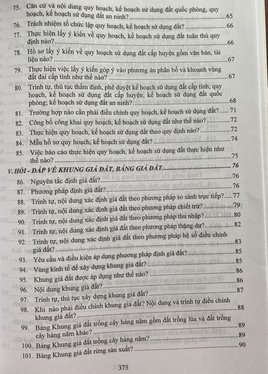 355 Câu hỏi – đáp về nghiệp vụ quản lý đất đai phí thẩm định cấp giấy chứng nhận quyền sử dụng đất, tài sản gắn liền với đất, hòa giải và giải quyết tranh chấp đất đai