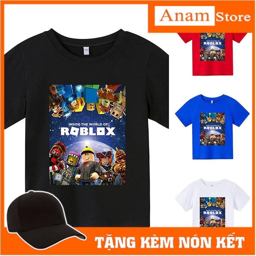 Áo thun cho bé roblox, 4 màu, có size người lớn, áo thun trẻ em Anam Store