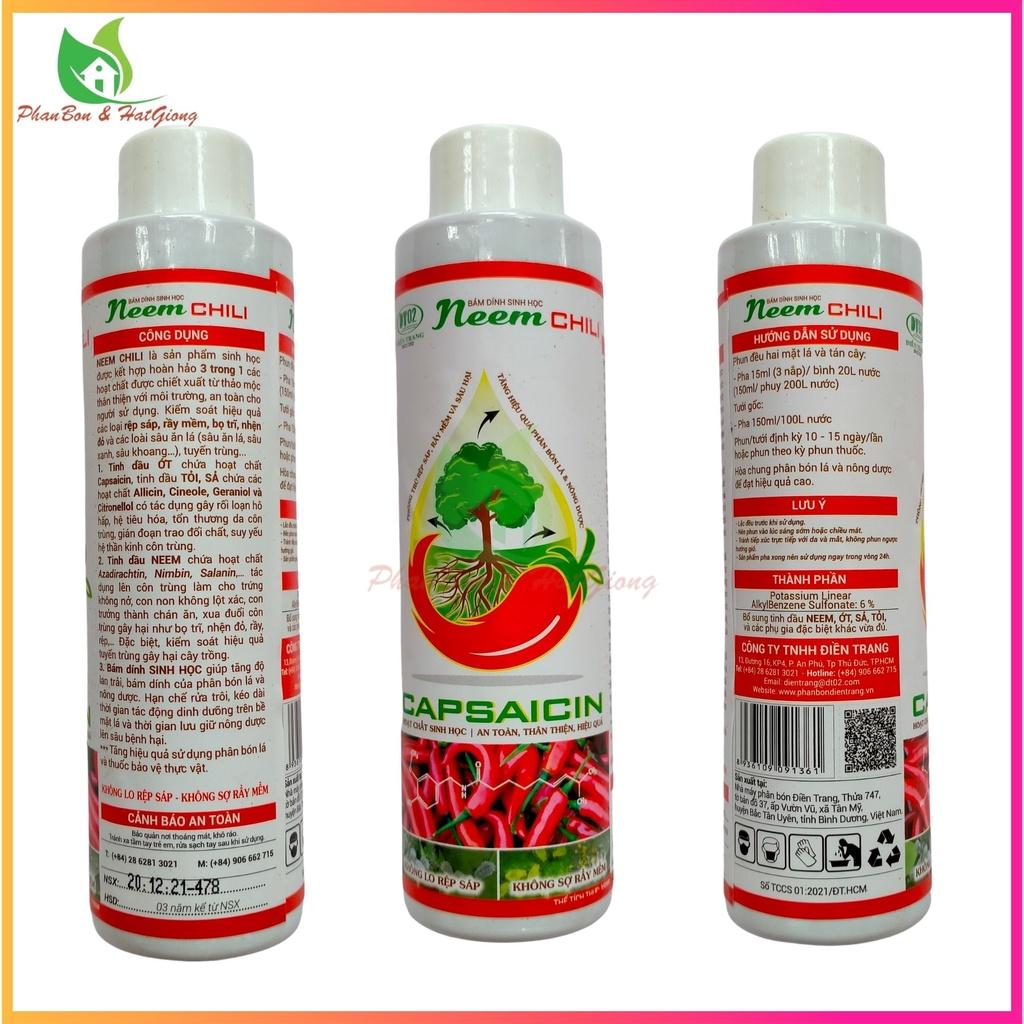 Neem Chili Chất Bám Dính Sinh Học 150ml - Điền Trang Trừ Bọ Trĩ - Shop Phân Bón và Hạt Giống