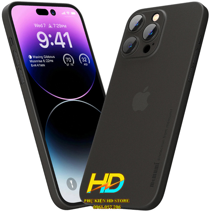 Ốp Lưng Siêu Mỏng Dành Cho iPhone 14 Pro Max / 14 Pro / 14 Plus / 14 Chính Hãng Memumi Không Bám Vân Tay, Bảo Vệ Camera - Hàng Chính Hãng