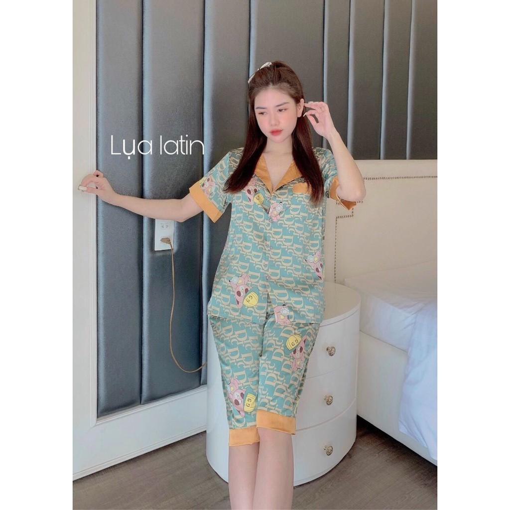 Đồ bộ Pyjama LỬNG lụa Latin mềm mịn, mát mượt Ảnh thật