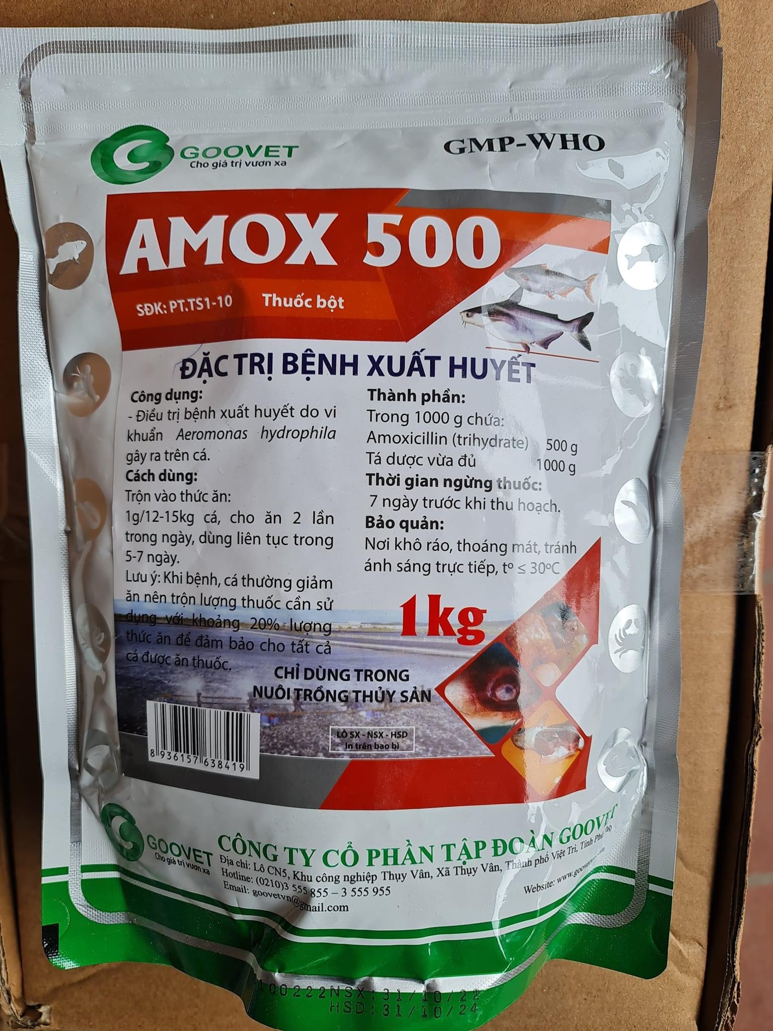Đặc tri bệnh xuất huyết cá amox 50% 1kg