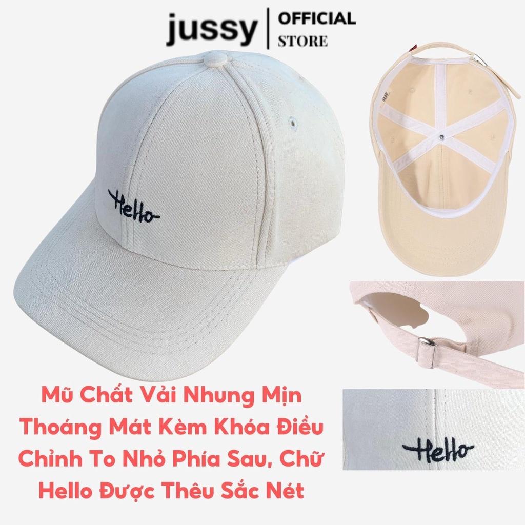 Mũ Lưỡi Trai Nhung Hello Nón Lưỡi Trai Nam Nữ Jussy Fashion Chất Vải Nhung Mịn Nhiều Màu Đẹp Phong Cách Nón Unisex