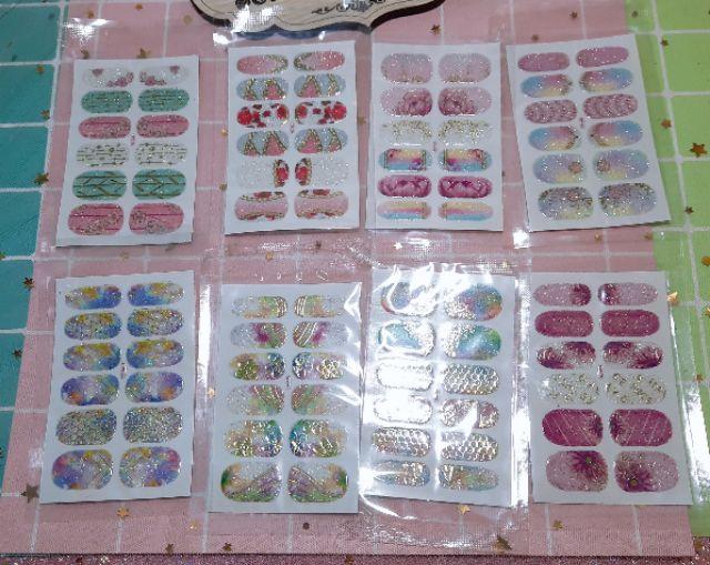 20 mẫu Miếng dán móng tay nail nhiều hình dễ thương N04 mix mẫu