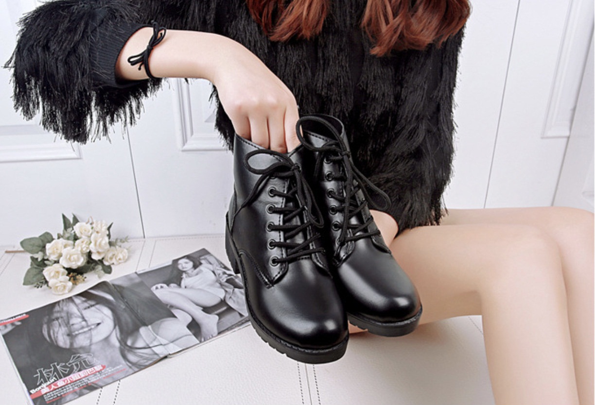 Giày boot nữ phong cách ulzzang đế cao 2cm B148