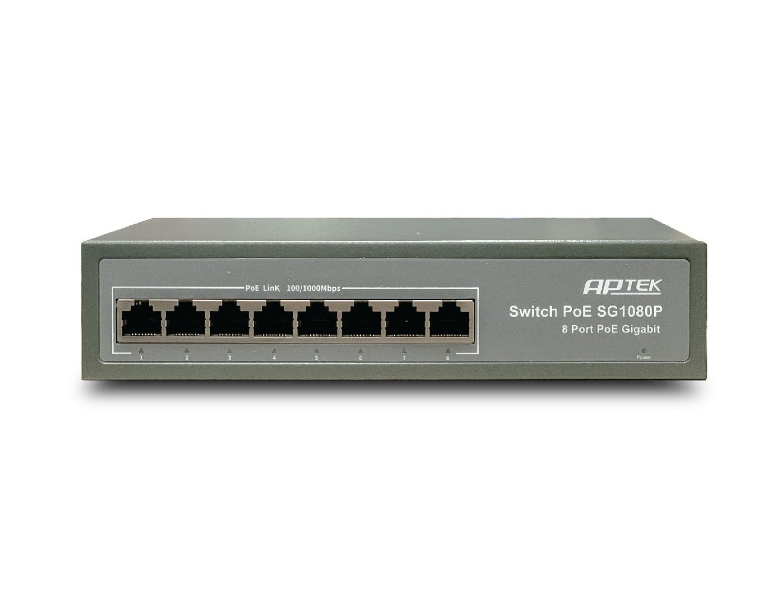 Switch APTEK SG1080P 8 port POE Gigabit - Hàng chính hãng