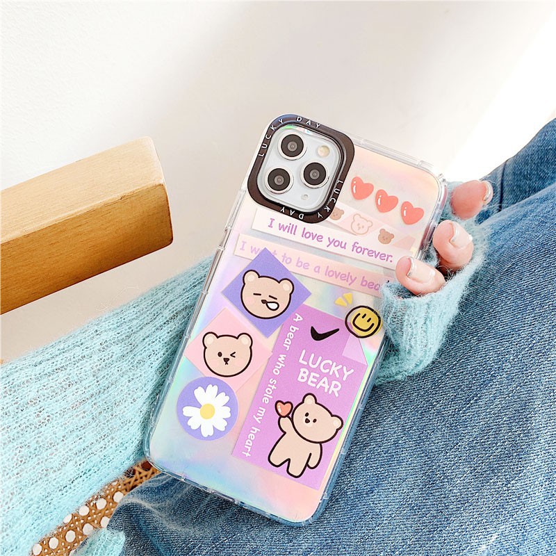 Ốp Lưng iPhone Viền Trong Sticker Phản Quang Dành Cho iPhone 6 / 6 Plus / 7 / 7 Plus / 8 / 8 Plus / X / Xs / Xs Max / 11 / 11 Pro / 11 Pro Max / 12 / 12 Pro / 12 Pro Max