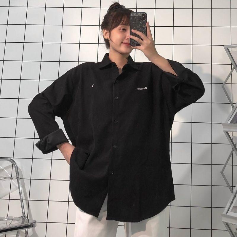 Áo Khoác Kiểu Sơ Mi Da Lộn Yoyo Chống Nắng Nam Nữ CặpHOT RẺ ĐẸPÁo Sơ Mi Teen Unisex Rộng Tay Dài Số 10 Couple Shirt