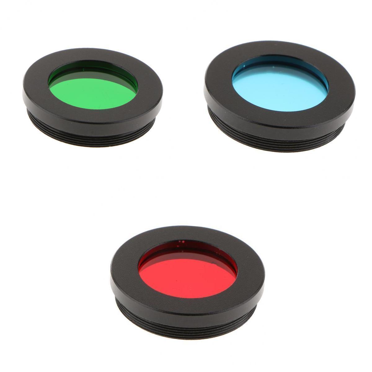 3x 1.25 in Color Filter Kit Set For Astronomy Telescope Eyepieces Lens Lunar