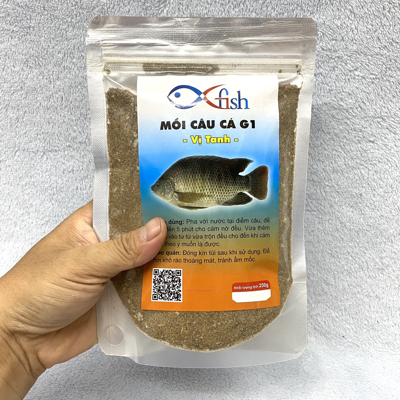 Mồi Câu Cá Rô Phi G1 Vị Tanh Gói 250g