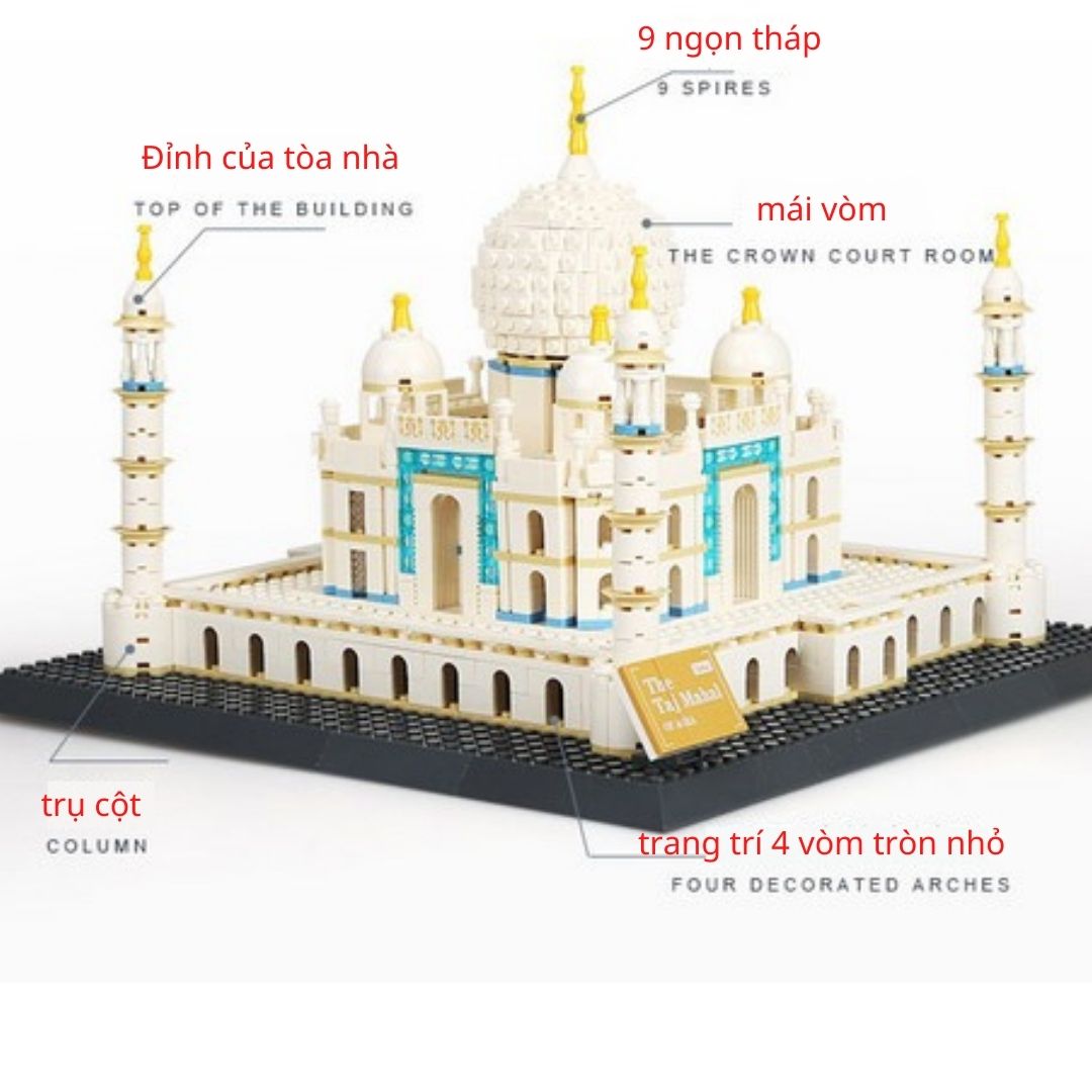 Đồ chơi lắp ráp xếp hình Lăng Taj Mahal giúp trẻ phát triển trí tuệ