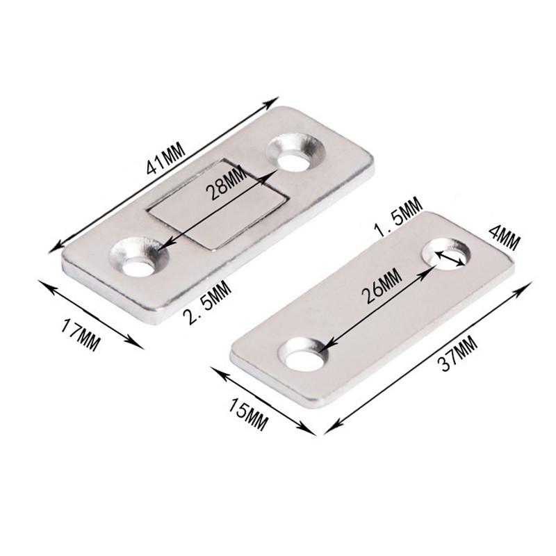 Bộ Nam Châm Đóng Cửa Tự Động Siêu Chắc Kèm Ốc Vít Và Miếng Dán