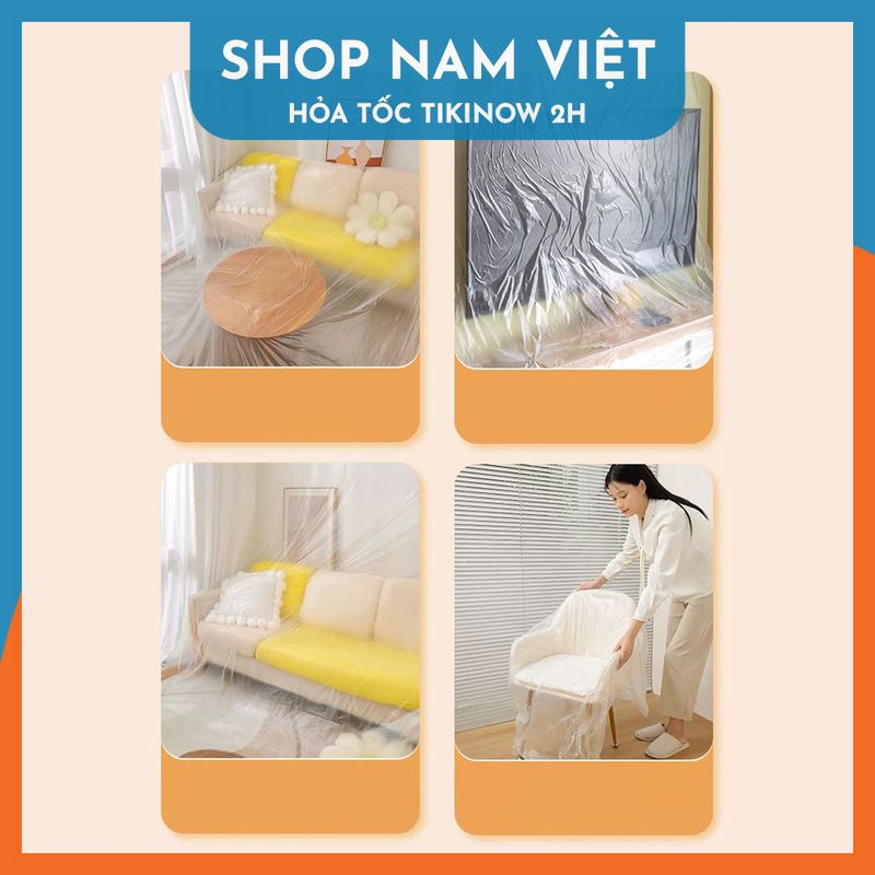 Màng PE Bọc Nội Thất Chống Bụi Chống Nước Khi Thi Công