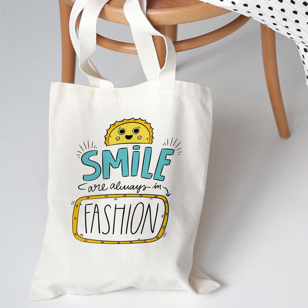 Túi tote nữ in hình dễ thương cực đẹp