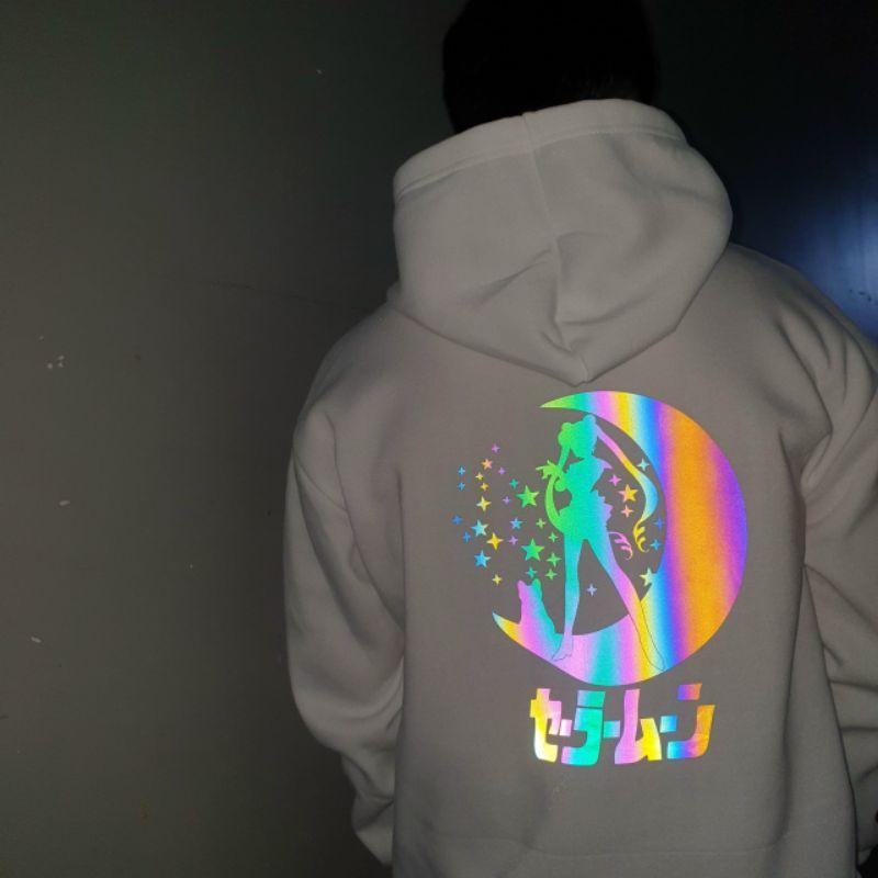 Áo hoodie thủy thủ mặt trăng phát sáng nam nữ mặc , áo khoác hoodieform rộng vải pe chống nắng chống lạnh tốt