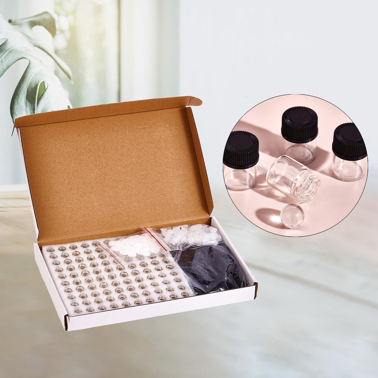 100 Pcs Essential Oil  Vial with orifice 1ml  Dram bottle