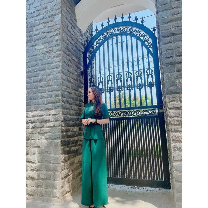 Đồ Lam Đi Chùa Lụa Nơ Cao Cấp có 3 màu