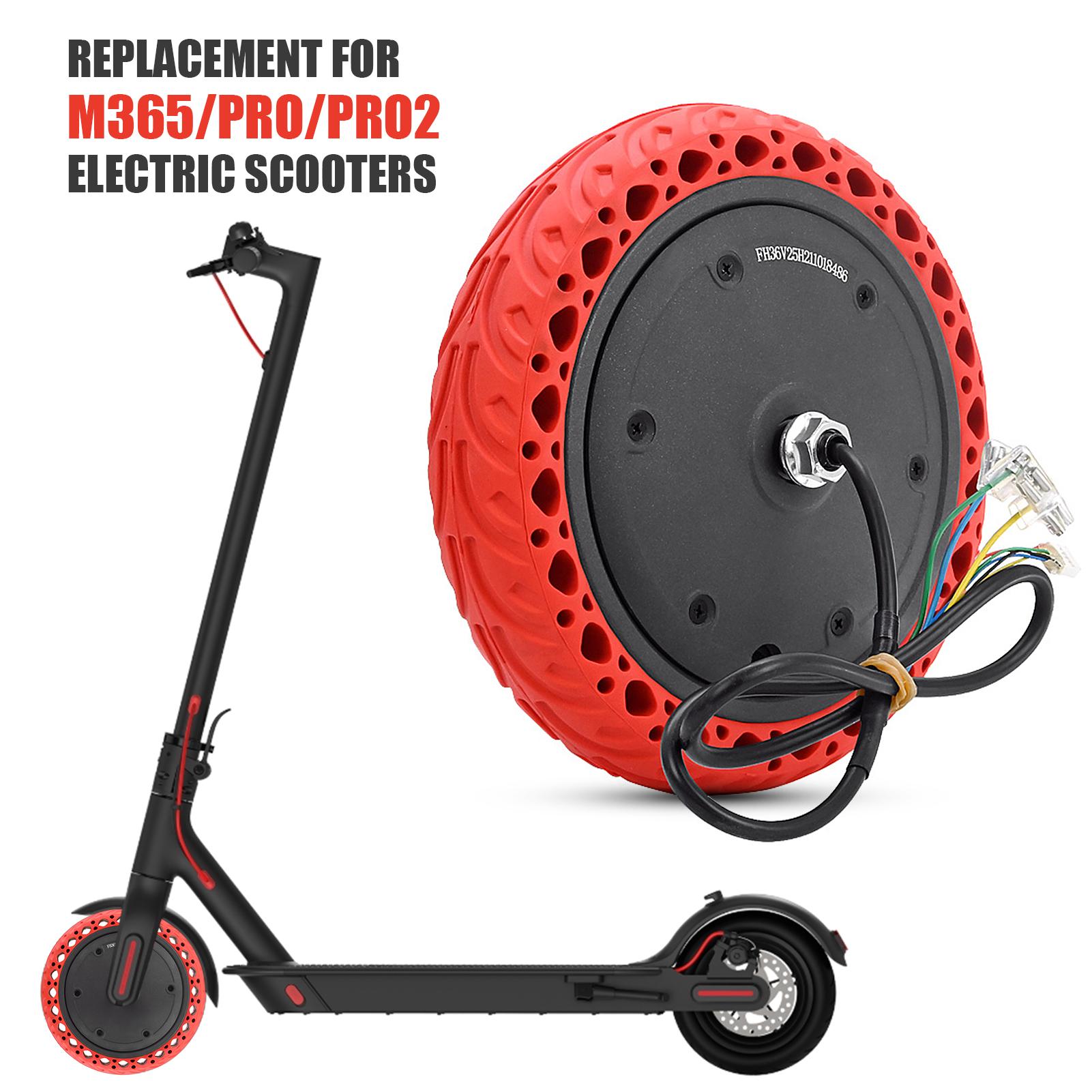36V 250W Electric Scooter Motor Tire Front Motor Wheel Replacement for M365/Pro Electric Scooters