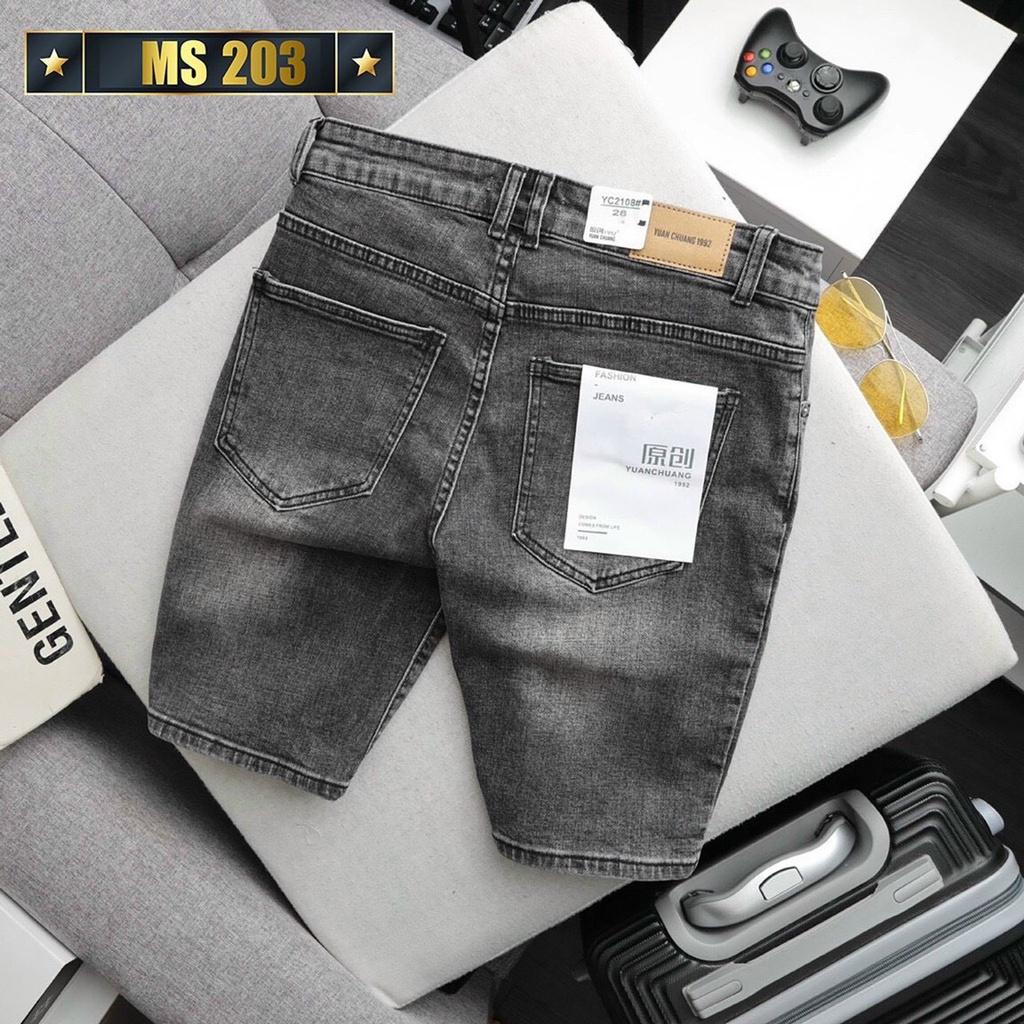 Quần short jean chất bò co giãn- quần lửng nam nhiều mẫu thời trang TINA ms203