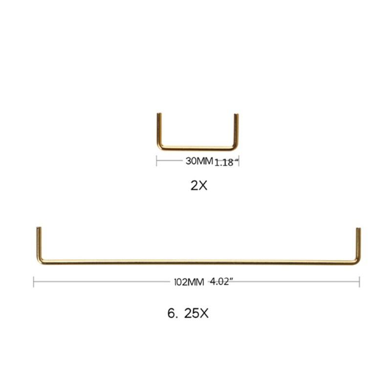 HSV V2 Translucent Smokey Gold Plated Screw-in Stabilizers 2X 6.25X Mechanical Keyboard Screw Stabilizers