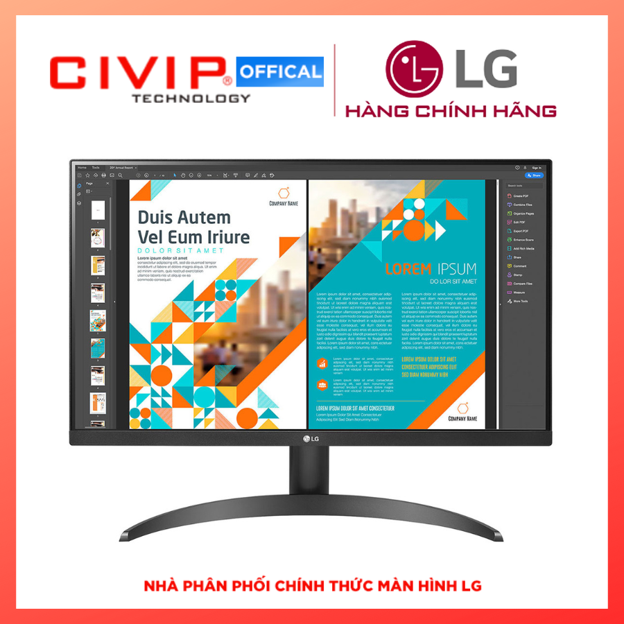 Màn hình LCD LG 24QP500-B 23.8 inch IPS 2K QHD - Hàng Chính Hãng