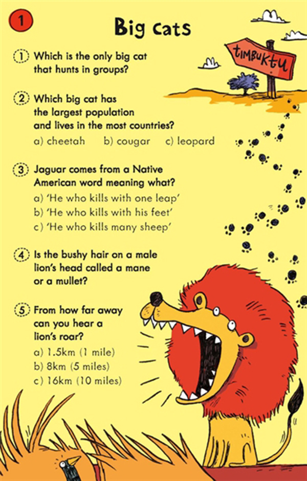 Flashcards tiếng Anh - Activity Card: Animal Quiz Cards