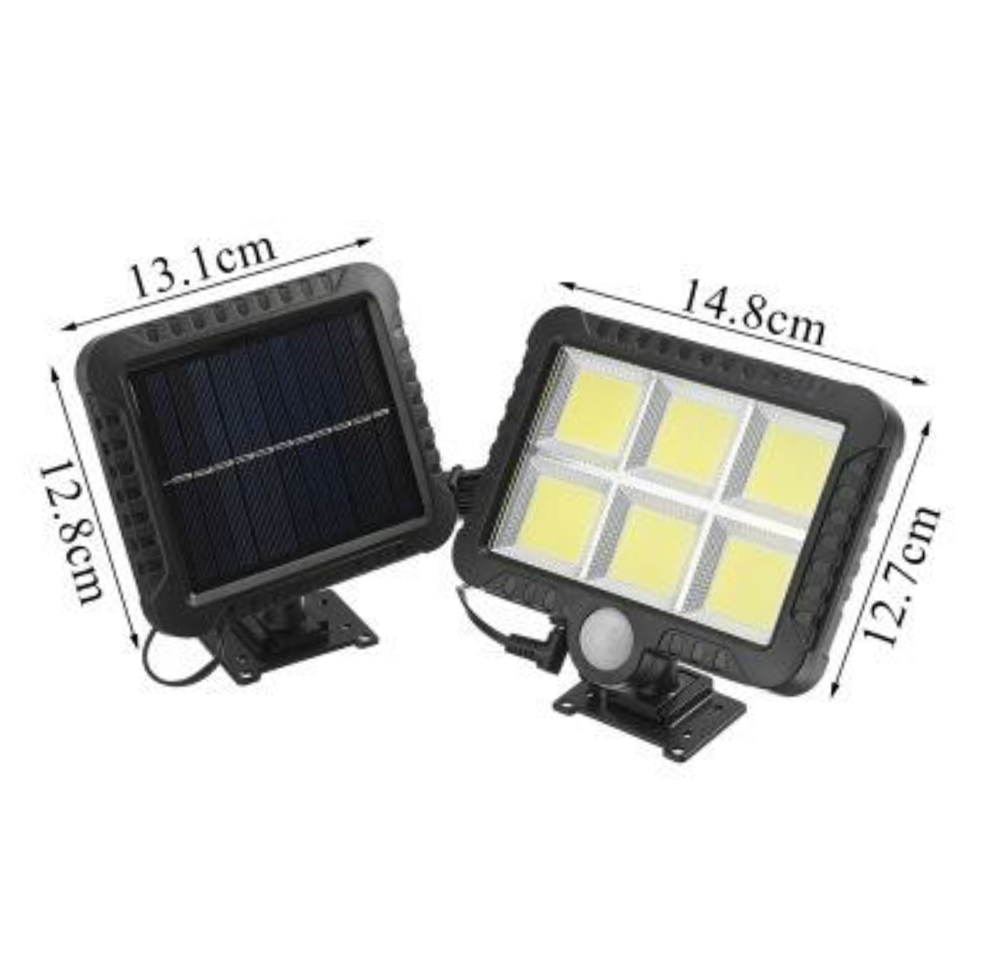 Đèn năng lượng mặt trời 120 Led COB siêu sáng cảm biến hồng ngoại, kèm 5m dây tiện dụng