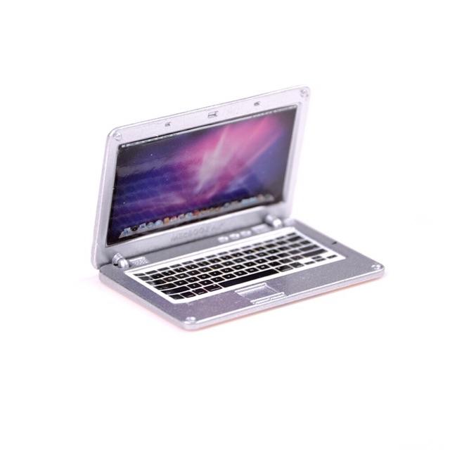 Máy tính dành cho búp bê. MacBook mini đồ chơi. Mô hình máy tính, laptop