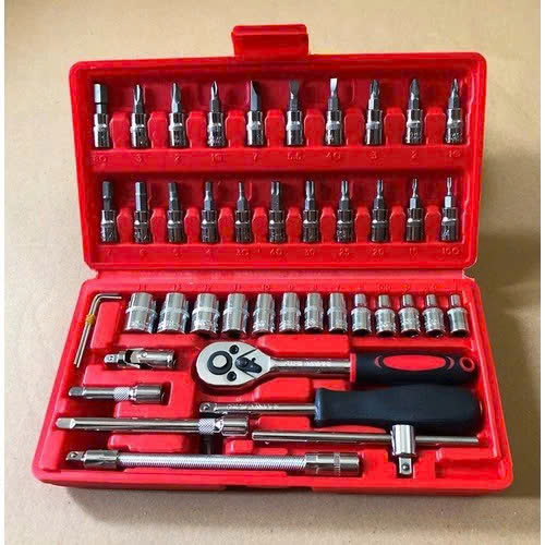 Bộ Dụng Cụ Đa Năng 46 Chi Tiết Cầm Tay Loại Tốt- Hoàn Hảo Cho Việc Sửa Chữa, ĐÈN TRANG TRÍ , ĐỒNG HỒ TREO TƯỜNG