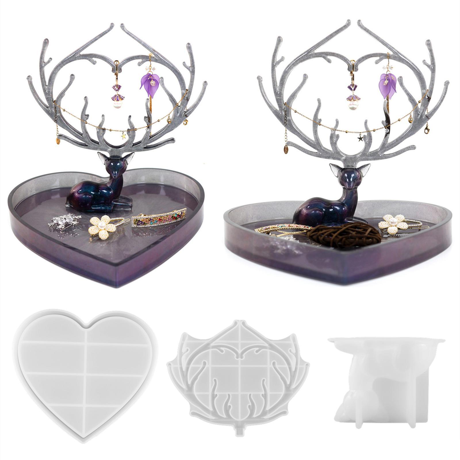Epoxy Resin Jewelry Display Rack Silicone Jewelry Tray for Decor