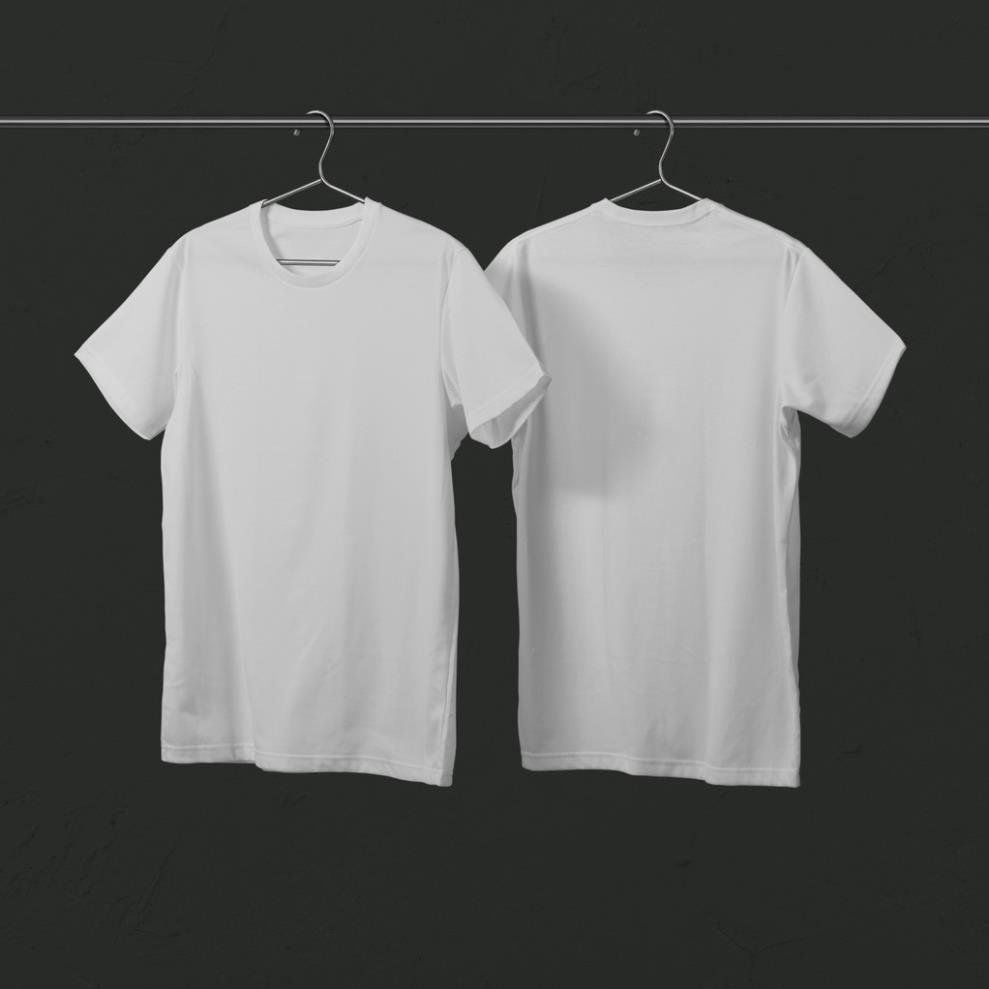 Áo thun trơn đen trắng nam nữ cổ tròn tay ngắn Áo thun unisex đủ size chất vải dày mịn co dãn 4 chiều